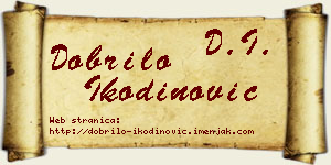 Dobrilo Ikodinović vizit kartica